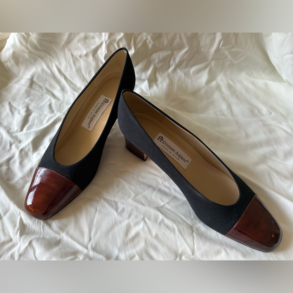 Etienne Aigner Capped Toe Heels 8